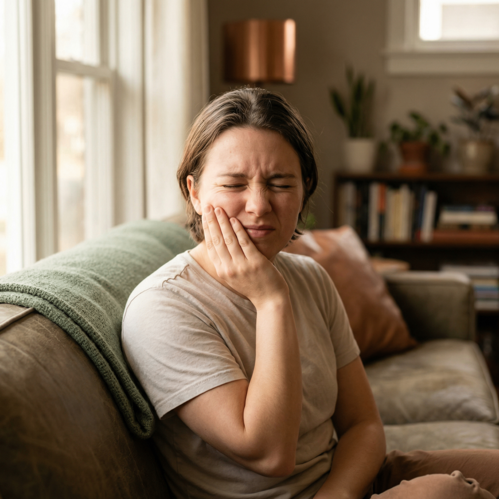 Patient experiencing tooth pain